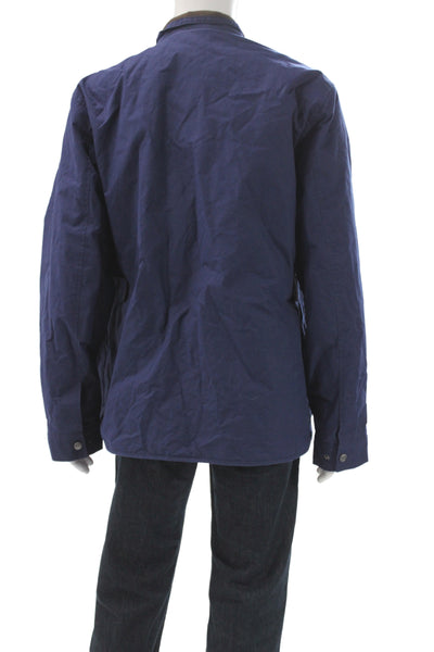 Peter Millar Mens Military Jacket Blue Polyester Zip Solid Size 2XL