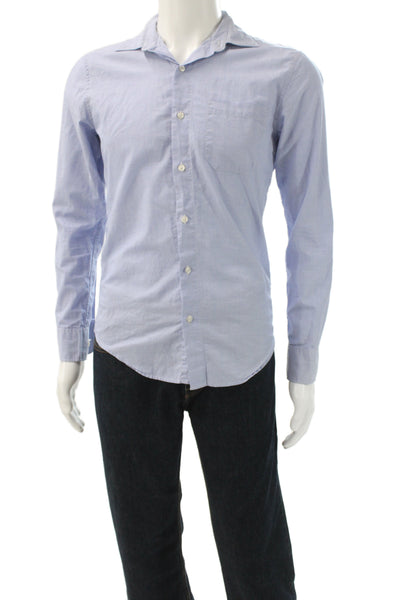Bonobos Mens Tailored Fit Button Down Shirt Blue Cotton Size Small