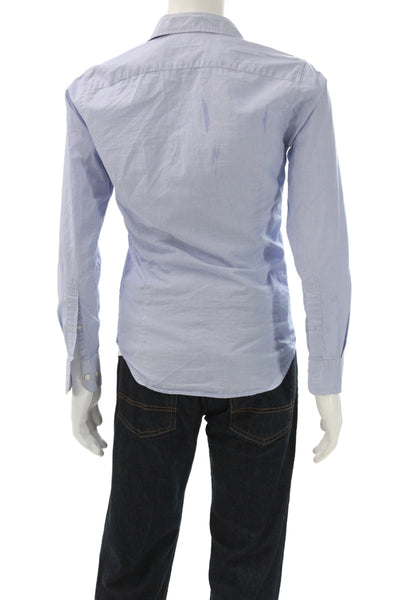 Bonobos Mens Tailored Fit Button Down Shirt Blue Cotton Size Small