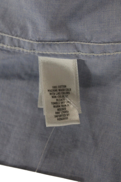 Bonobos Mens Tailored Fit Button Down Shirt Blue Cotton Size Small