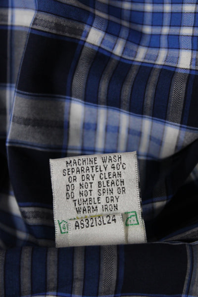 Bugatchi Men's Long Sleeves Button Down Multicolor Plaid Shirt Size XL