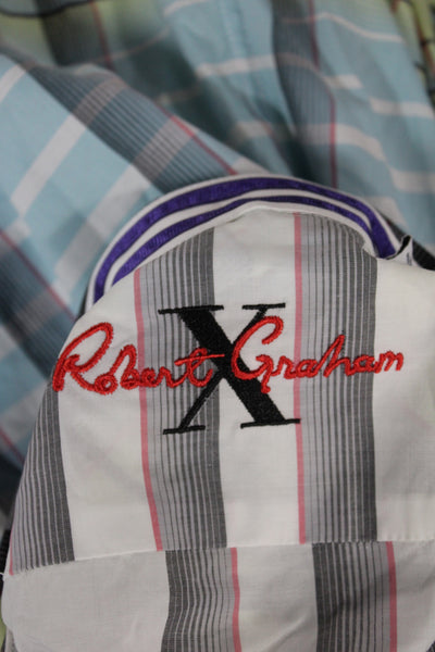 Robert Graham Men's Long Sleeves Button Down Multicolor Striped Shirt Size XL