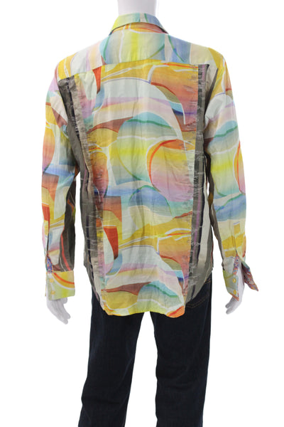 Robert Graham Men's Long Sleeves Button Down Geometric Print Shirt Size XL