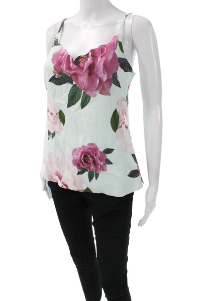 Ted Baker London Women Camisole Multicolor Floral Cowl Neck Polyester Size 2