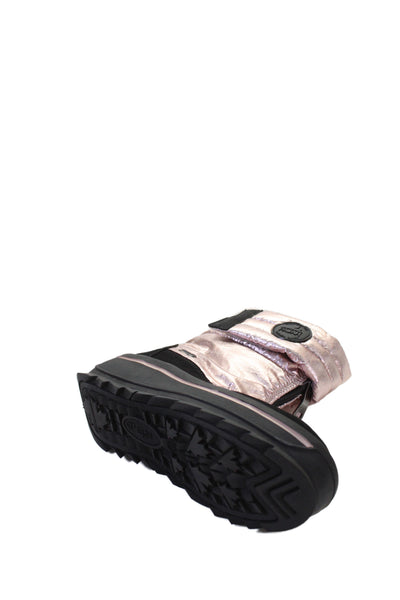 Pajar Girls Round Toe Rubber Sole Snow Boots Pink/Black Size 4