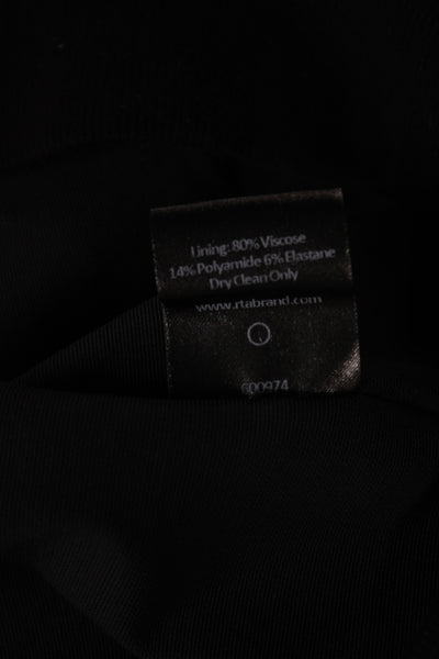 RtA Womens Sweater Dress Black Long Sleeve Boat Neck Viscose Size S