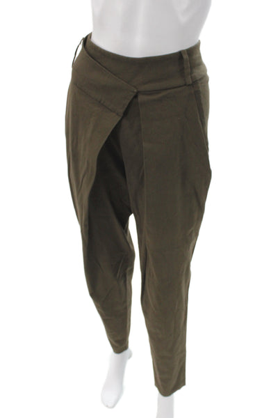 Urban Zen Womens Designer Harem Pants Brown Linen Pull On Size XS