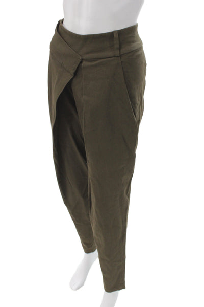 Urban Zen Womens Designer Harem Pants Brown Linen Pull On Size XS