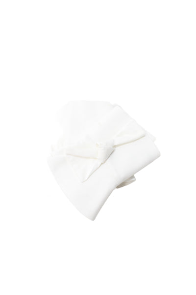 Catherine Osti Women's Linen Knotted Wrist  Snap Cuffs White