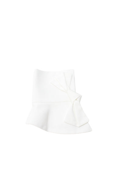 Catherine Osti Women's Linen Knotted Wrist  Snap Cuffs White