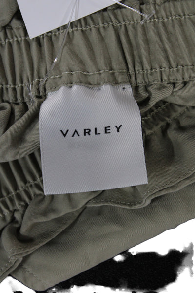 Varley Womens Paperbag Shorts Green EcoCosy Athleisure Size XS