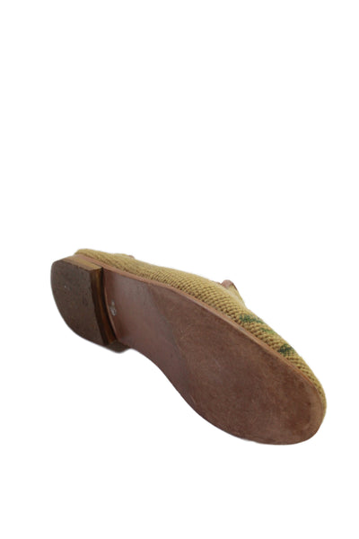 The Larkspur Collection Womens Slip On Cotton Leather Tree Loafers Brown 7.5