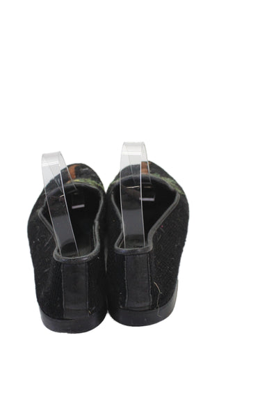 The Larkspur Collection Womens Slip On Cotton Leather Tree Loafers Black 8.5