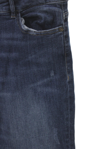 DL1961 Womens Straight Mid Rise Blue Jeans Cotton Blend Size 32