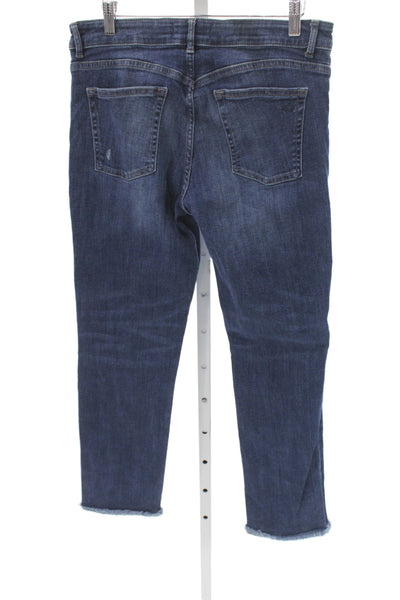 DL1961 Womens Straight Mid Rise Blue Jeans Cotton Blend Size 32