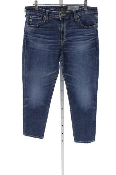 AG Adriano Goldschmied Womens Cropped Blue Jeans Mid Rise Size 32