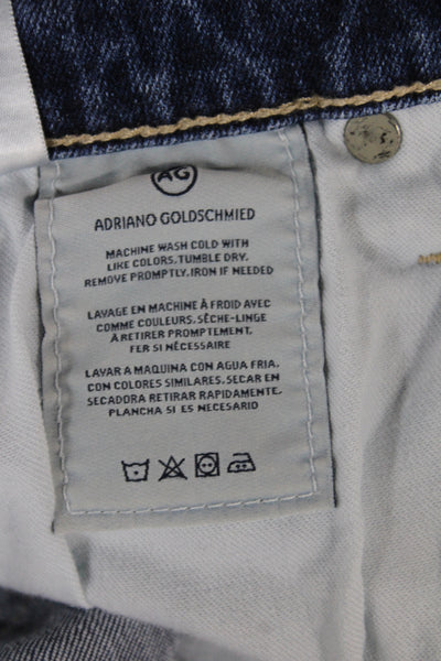 AG Adriano Goldschmied Womens Cropped Blue Jeans Mid Rise Size 32