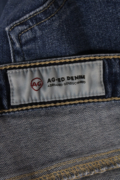 AG Adriano Goldschmied Womens Cropped Blue Jeans Mid Rise Size 32