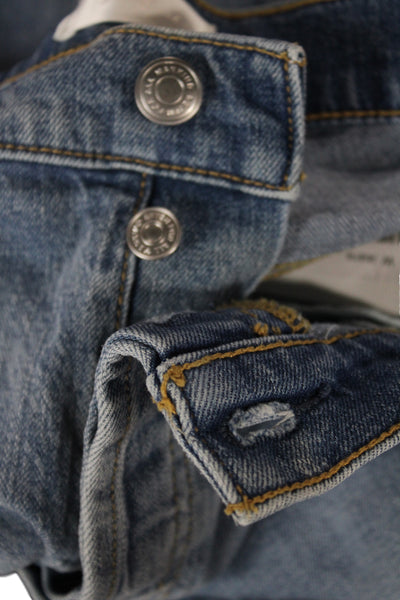 7 For All Mankind Womens Straight Blue Jeans Size 32