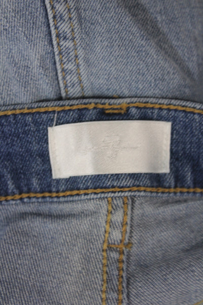 7 For All Mankind Womens Straight Blue Jeans Size 32