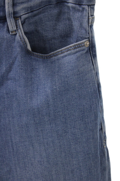 Frame Womens Cropped Blue Mid Rise Jeans Cotton Blend Inseam 26 Size 31