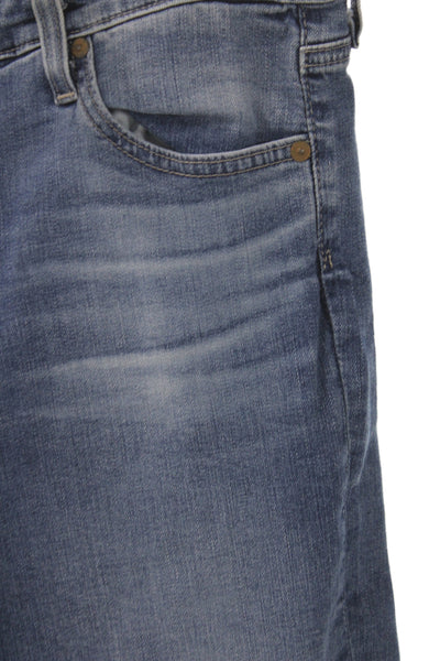 AG Adriano Goldschmied Womens Cropped Blue Jeans Mid Rise Inseam 28 Size 32
