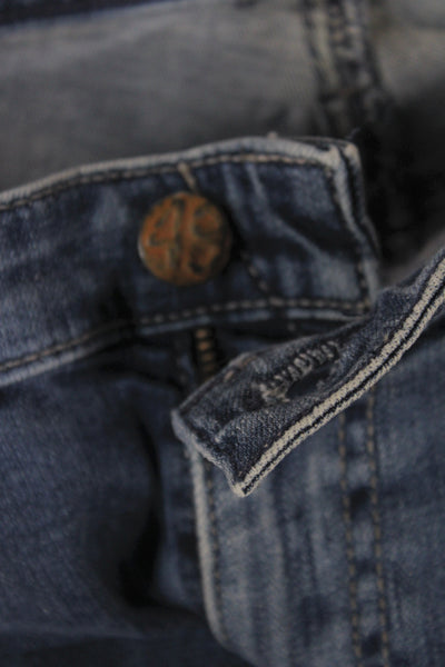 AG Adriano Goldschmied Womens Cropped Blue Jeans Mid Rise Inseam 28 Size 32