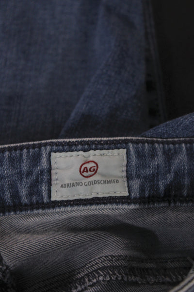 AG Adriano Goldschmied Womens Cropped Blue Jeans Mid Rise Inseam 28 Size 32