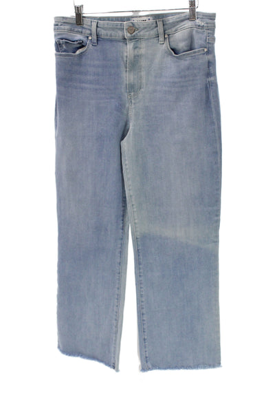 Paige Womens Cropped Mid Rise Blue Jeans Size 31
