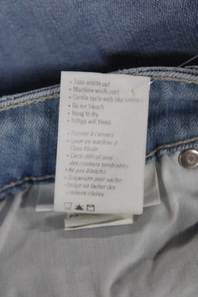 Paige Womens Cropped Mid Rise Blue Jeans Size 31