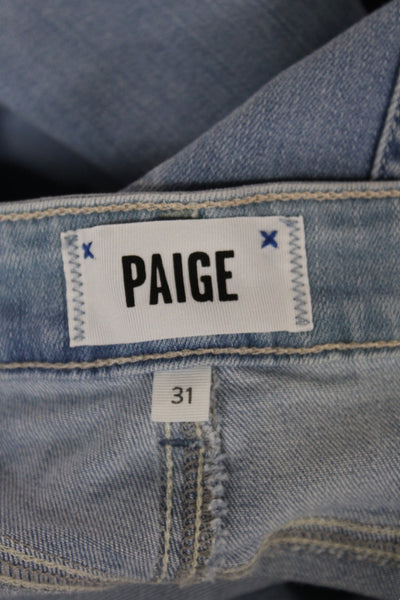 Paige Womens Cropped Mid Rise Blue Jeans Size 31