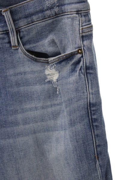 Frame Womens Straight Jeans Blue Cotton High Rise Size 32