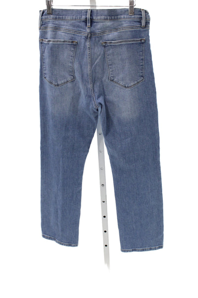 Frame Womens Straight Jeans Blue Cotton High Rise Size 32