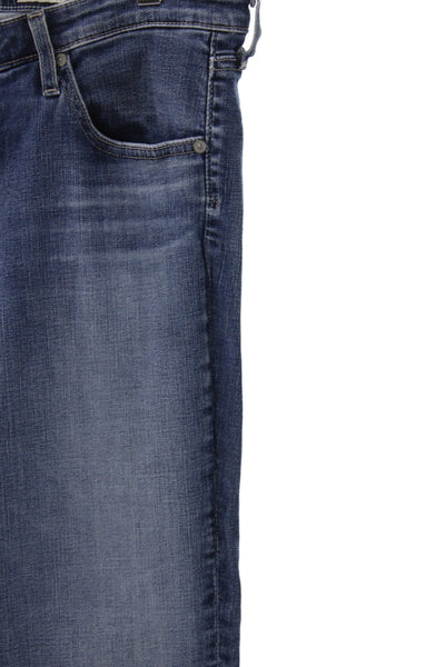 AG Adriano Goldschmied Womens Ankle Jeans Blue Mid Rise 24 Cotton Size 32