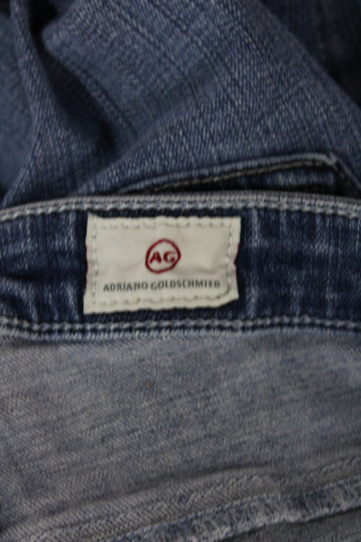 AG Adriano Goldschmied Womens Ankle Jeans Blue Mid Rise 24 Cotton Size 32