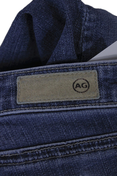 AG Adriano Goldschmied Womens Ankle Jeans Blue Mid Rise 24 Cotton Size 32