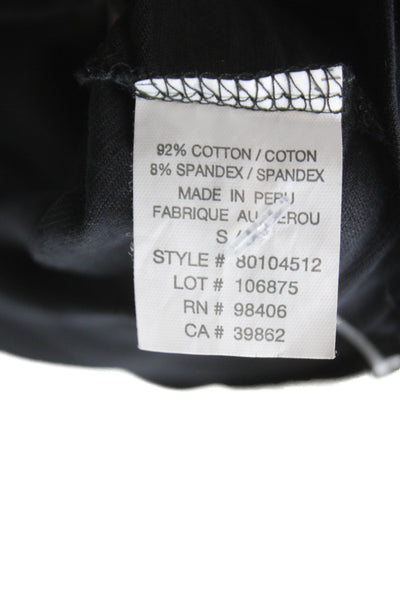 Theory Womens Basic Cotton Scoop Neck Sleeveless Tank Black Size S
