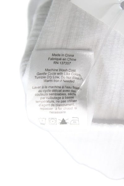 Marissa Webb Womens Basic White Cotton Crew Neck Short Sleeve T-Shirt Size S