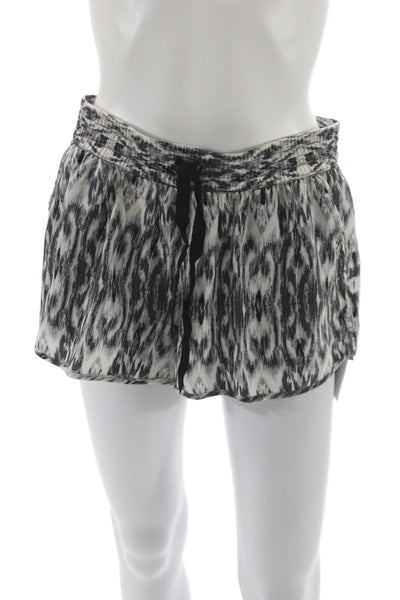 Joie Womens Casual Silk Geometric Black Shorts Bohemian Size S