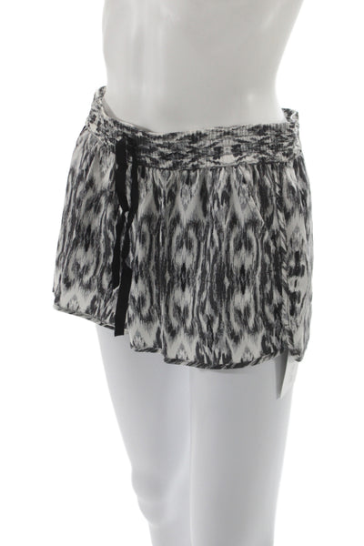 Joie Womens Casual Silk Geometric Black Shorts Bohemian Size S