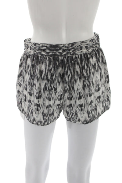 Joie Womens Casual Silk Geometric Black Shorts Bohemian Size S