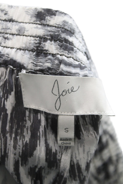Joie Womens Casual Silk Geometric Black Shorts Bohemian Size S