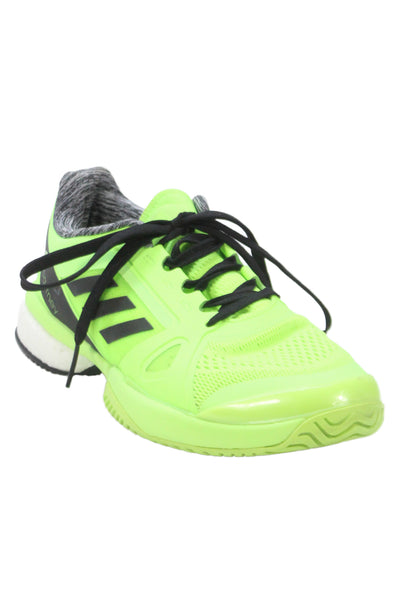 Adidas by Stella McCartney Womens Lace Up Sneakers Neon Green Black Size 7.5