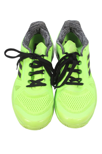 Adidas by Stella McCartney Womens Lace Up Sneakers Neon Green Black Size 7.5