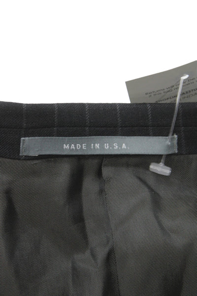 Hickey Freeman Mens 2 Piece Suit Jacket Gray Wool Striped Size 40