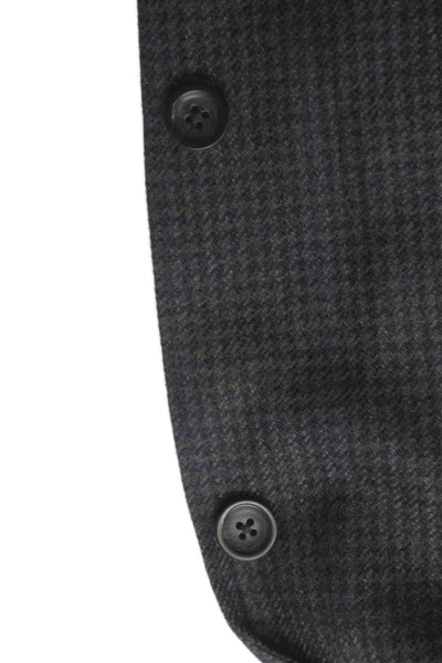 Oscar de la Renta Men Gray Wool Check 2 Piece Suit Jacket Size L