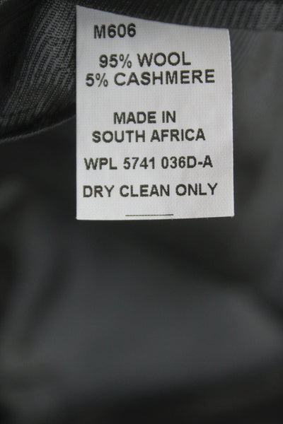 Oscar de la Renta Men Gray Wool Check 2 Piece Suit Jacket Size L