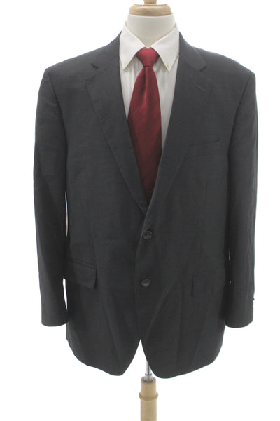 Peter Miller Men Gray Wool Check 2 Piece Suit Jacket Size L