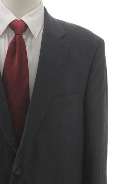 Peter Miller Men Gray Wool Check 2 Piece Suit Jacket Size L