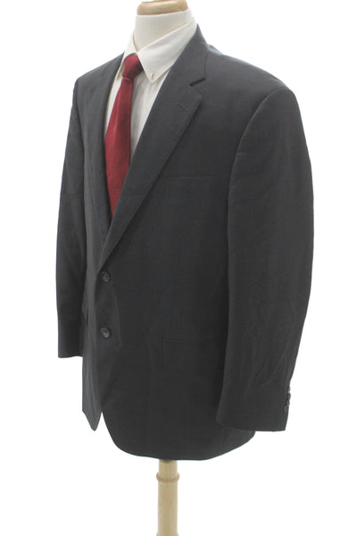 Peter Miller Men Gray Wool Check 2 Piece Suit Jacket Size L